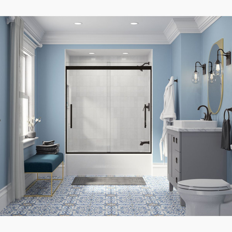 White Cast Iron Alcove Bathtub with Right Drain