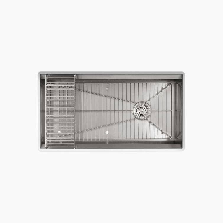 33" Satin Stainless Steel Undermount Single Bowl Kitchen Sink