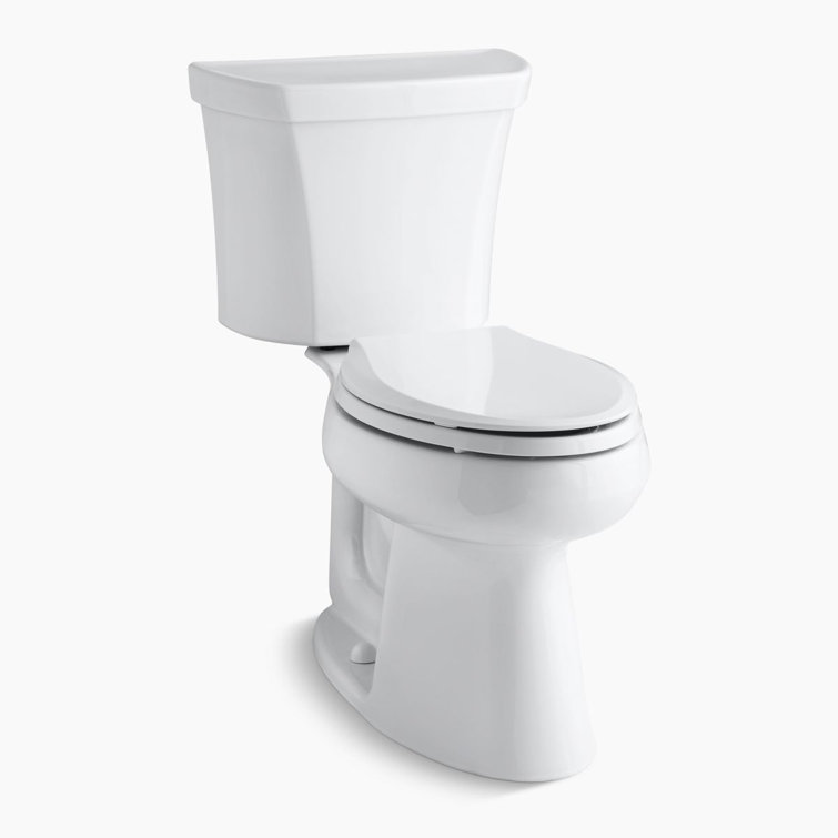 White Elongated High Efficiency Two-Piece Toilet