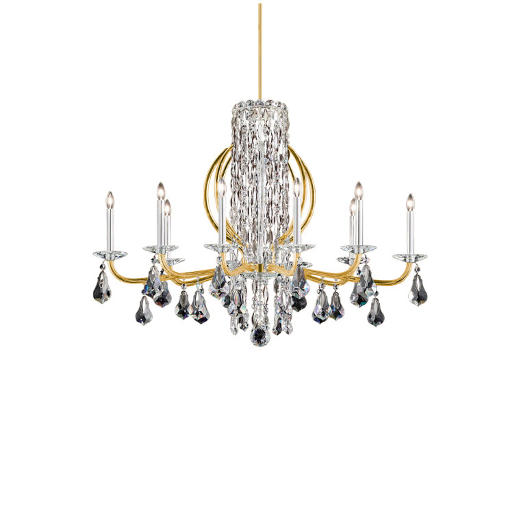Heirloom Gold 10-Light Empire Chandelier with Clear Heritage Crystals