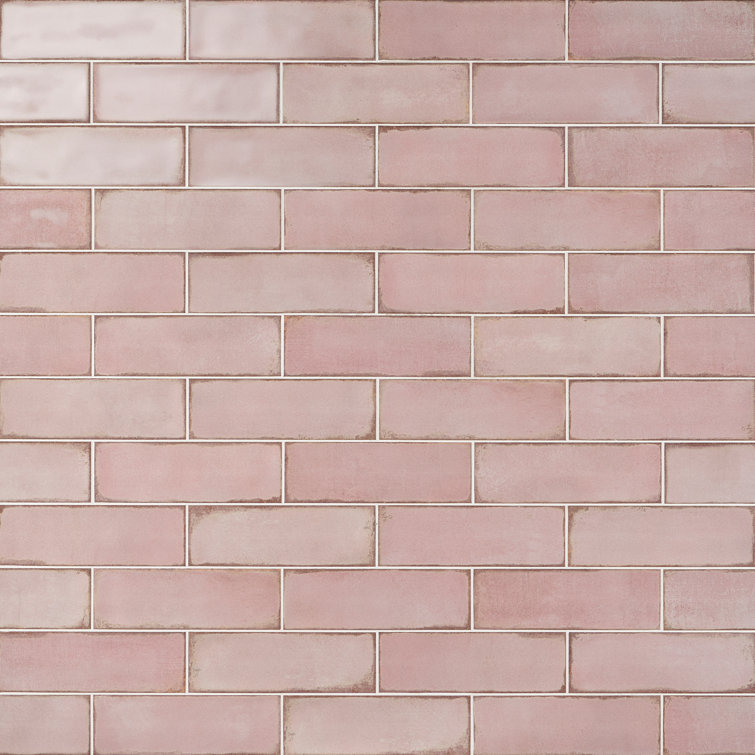 Coronado Polished Pink Ceramic 4x12 Subway Tile