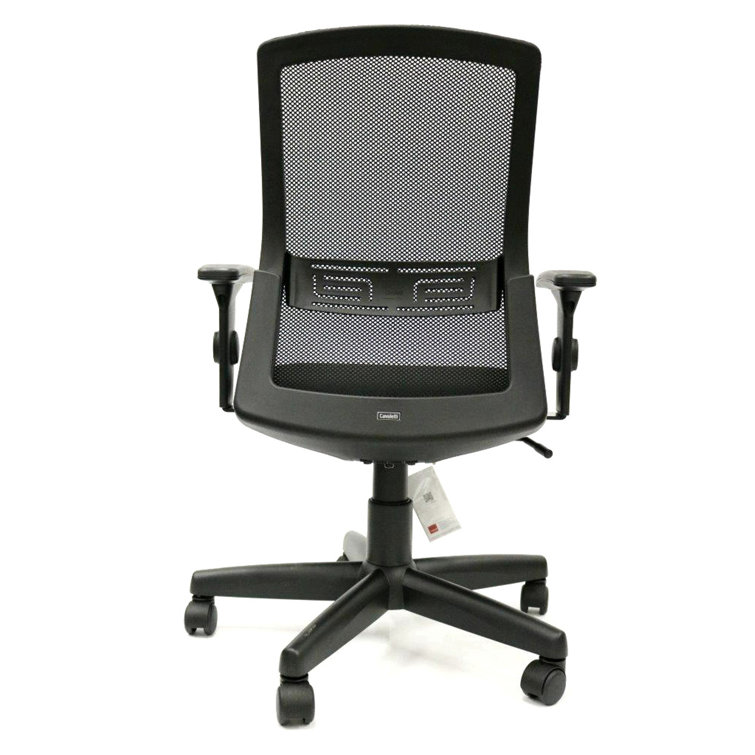 ErgoFlex 40'' High-Back Black Mesh Task Chair with Adjustable Arms