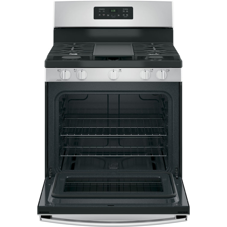 30" Stainless Steel Free-Standing Gas Range with Griddle