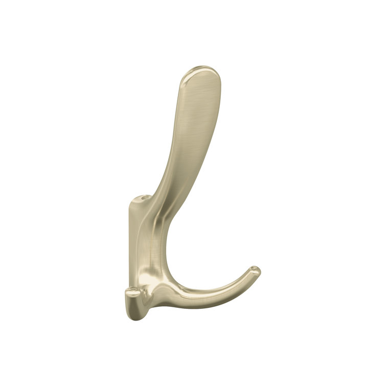 Golden Champagne Triple Prong Decorative Metal Wall Hook