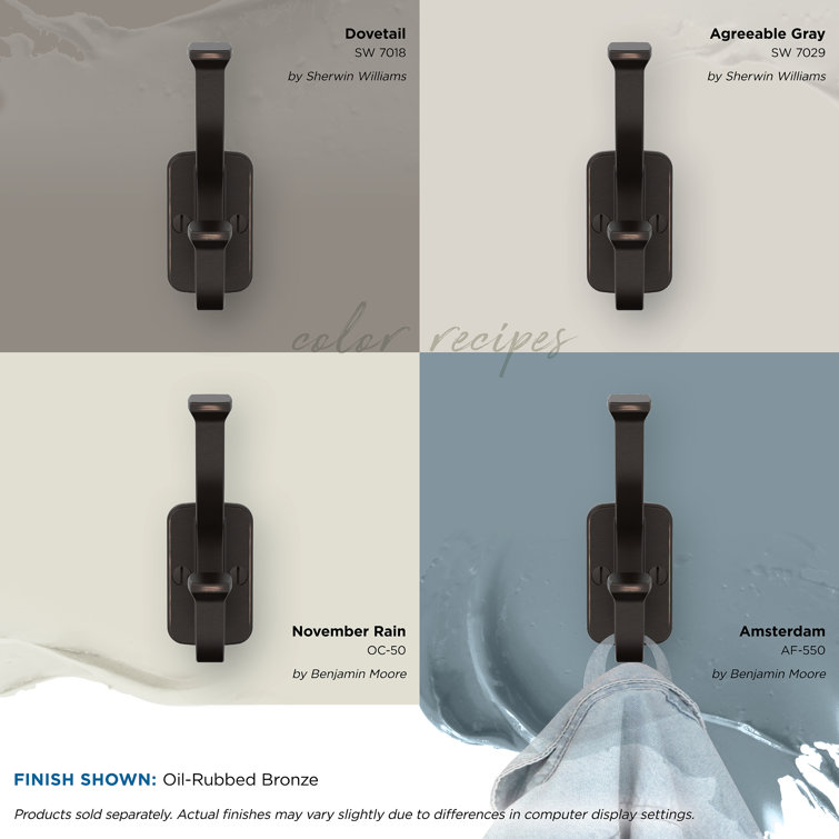 Oil Rubbed Bronze Double Prong Decorative Wall Hook