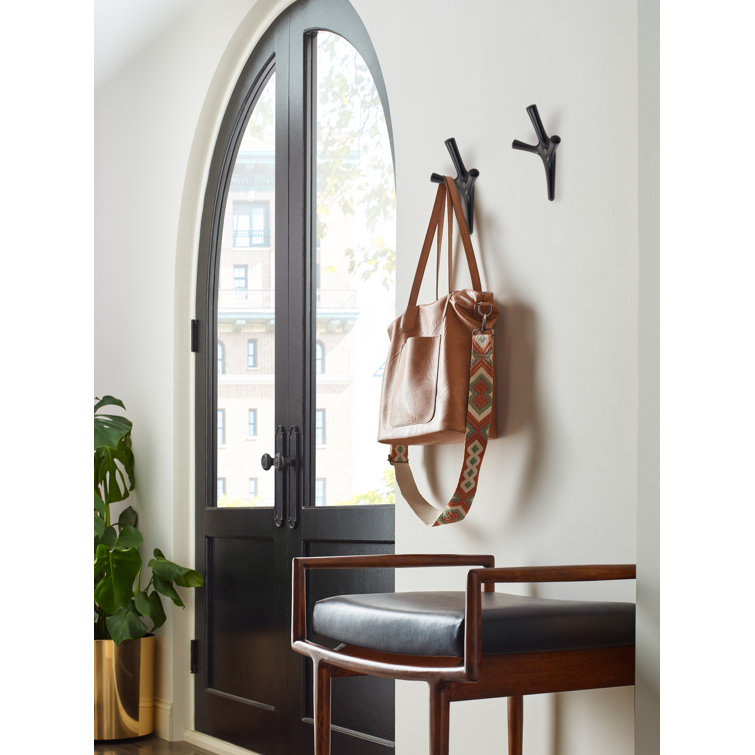 Matte Black Triple Prong Decorative Wall Hook