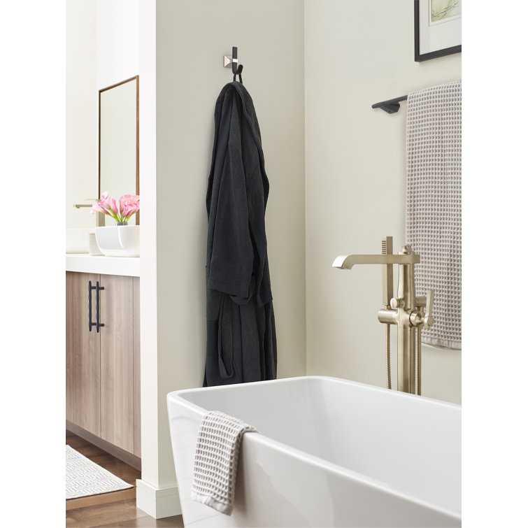 Matte Black and Satin Nickel Decorative Wall Hook