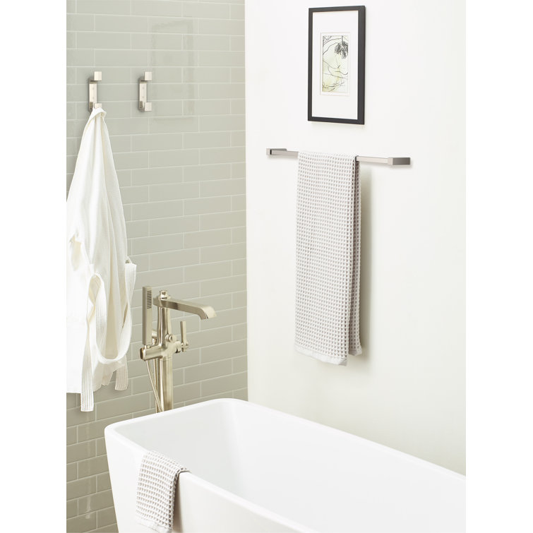 Satin Nickel Double Prong Decorative Wall Hook