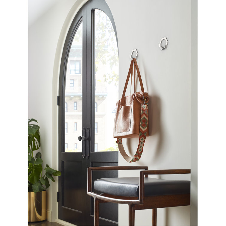 Polished Chrome Hexagonal Decorative Wall Hook