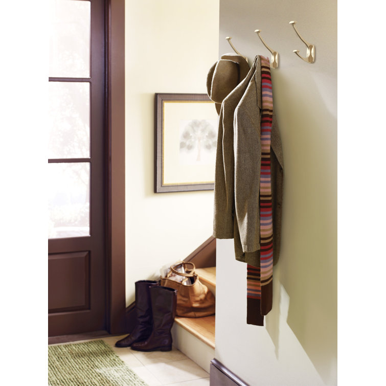 Champagne Bronze Double Prong Metal Wall Hook