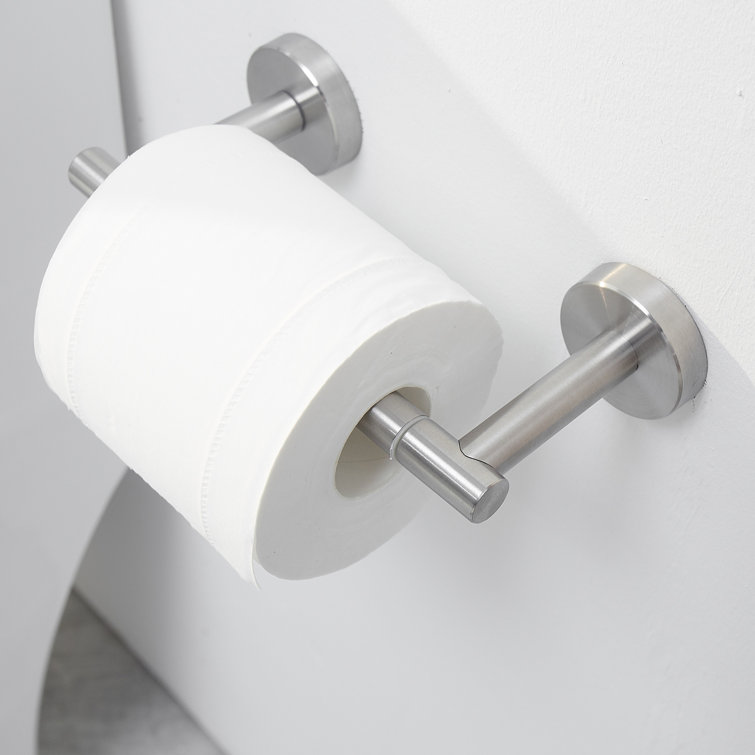 Brushed Nickel Wall Mounted Pivoting Toilet Paper Holder