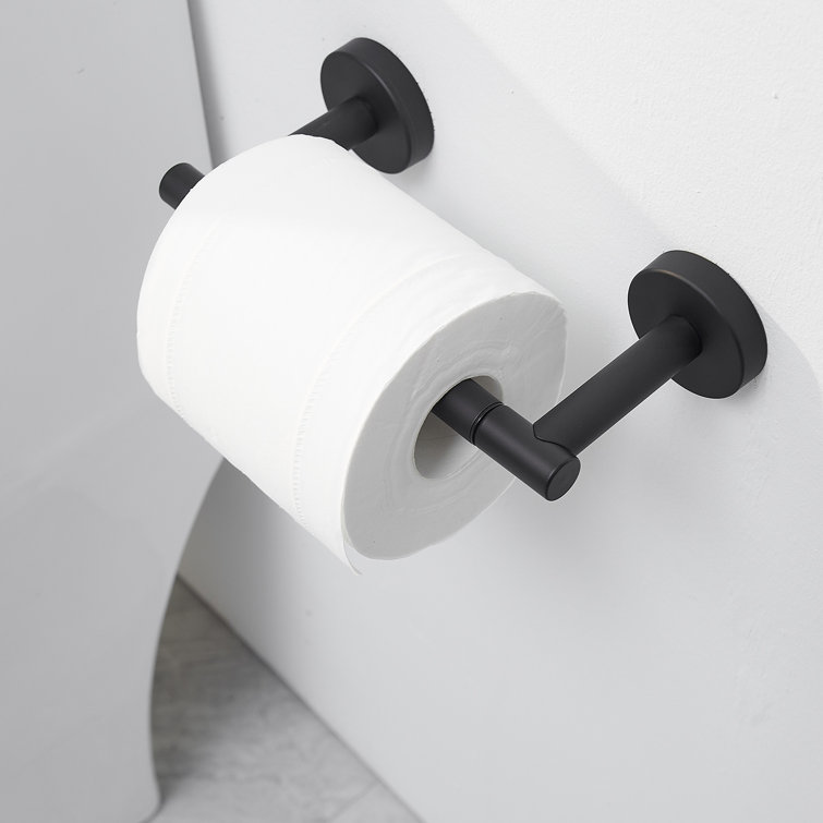 Matte Black Stainless Steel Wall Mounted Toilet Paper Holder