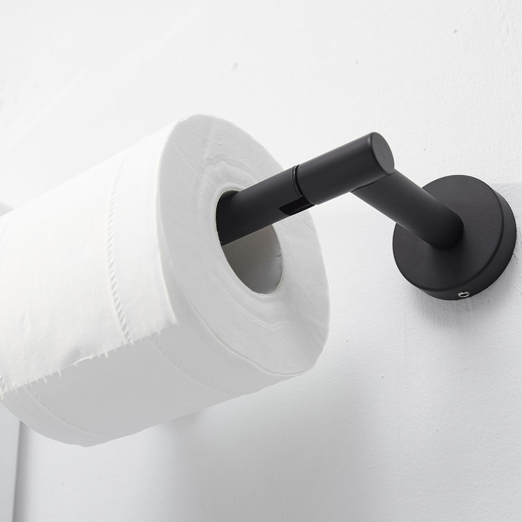 Matte Black 2-Piece Bathroom Hardware Set with Towel Ring