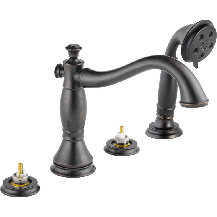 Classic Venetian Bronze Deck Mounted Roman Tub Faucet with Handshower