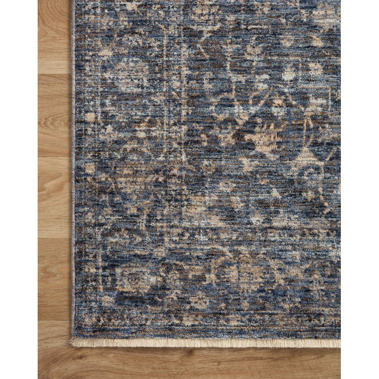 Sorrento Midnight Black and Natural Oriental Wool Area Rug