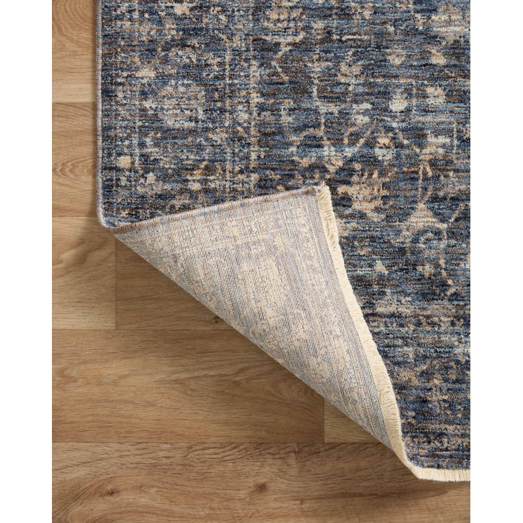 Sorrento Midnight Black and Natural Oriental Wool Area Rug