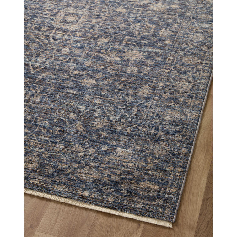 Sorrento Midnight Black and Natural Oriental Wool Area Rug