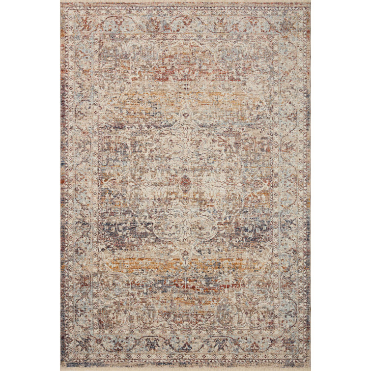 Sorrento Ivory Elegance 9'6" x 13'1" Wool-Synthetic Blend Area Rug
