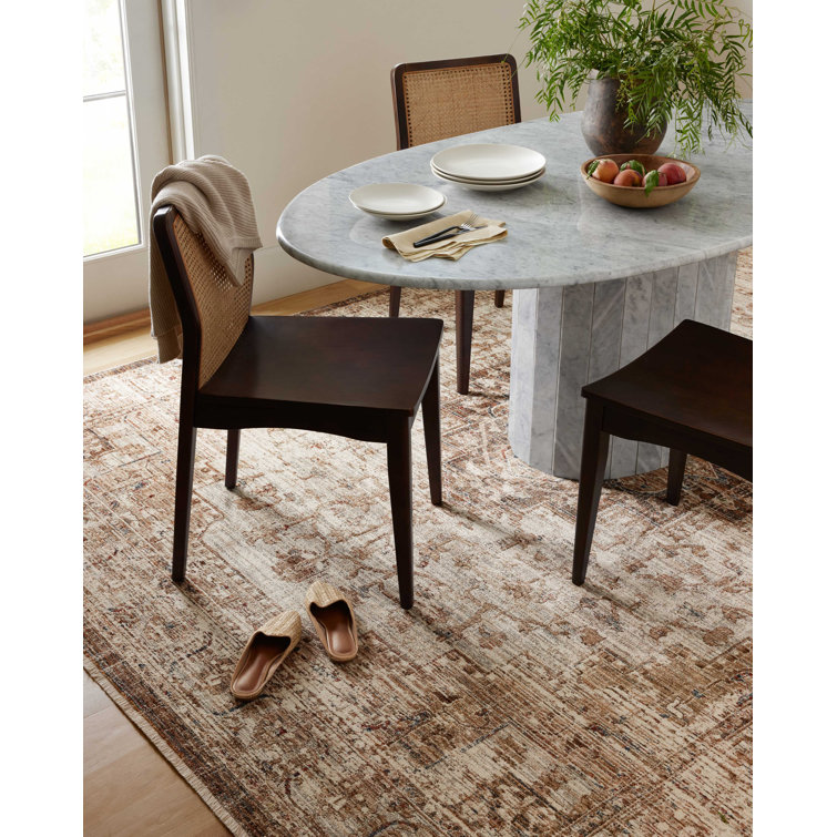 Sorrento Vintage Ivory Wool Blend 5'3" x 7'6" Area Rug