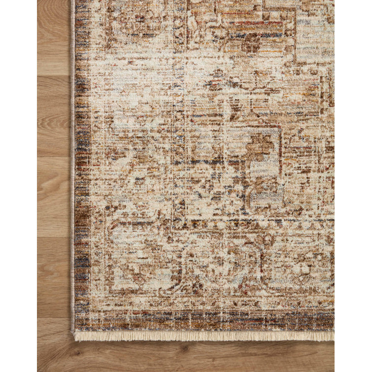 Sorrento Vintage Ivory Wool Blend 5'3" x 7'6" Area Rug