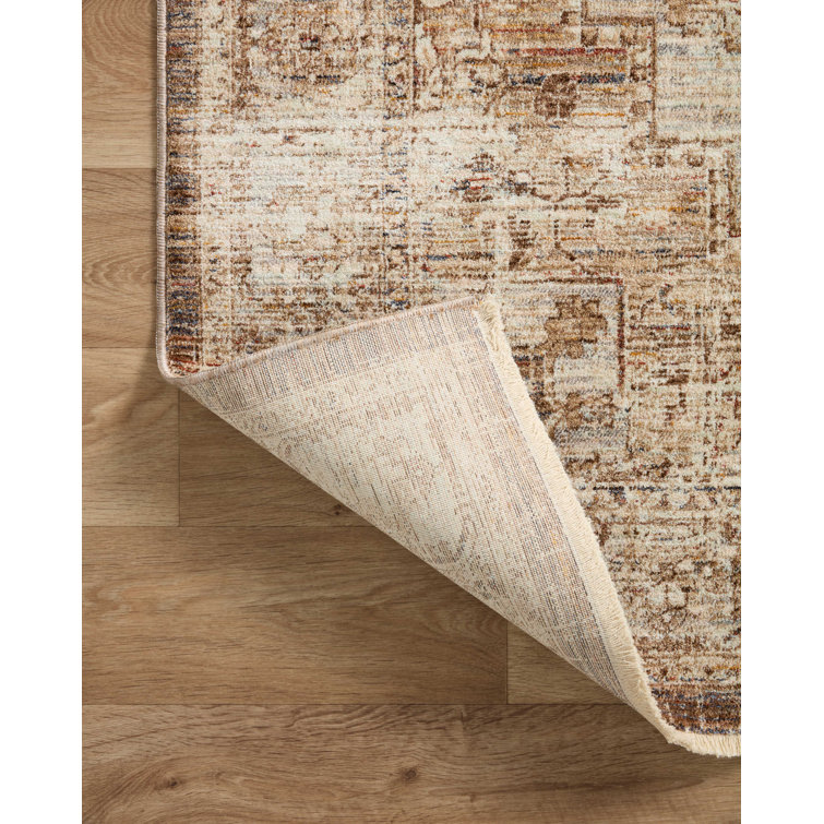 Sorrento Vintage Ivory Wool Blend 5'3" x 7'6" Area Rug