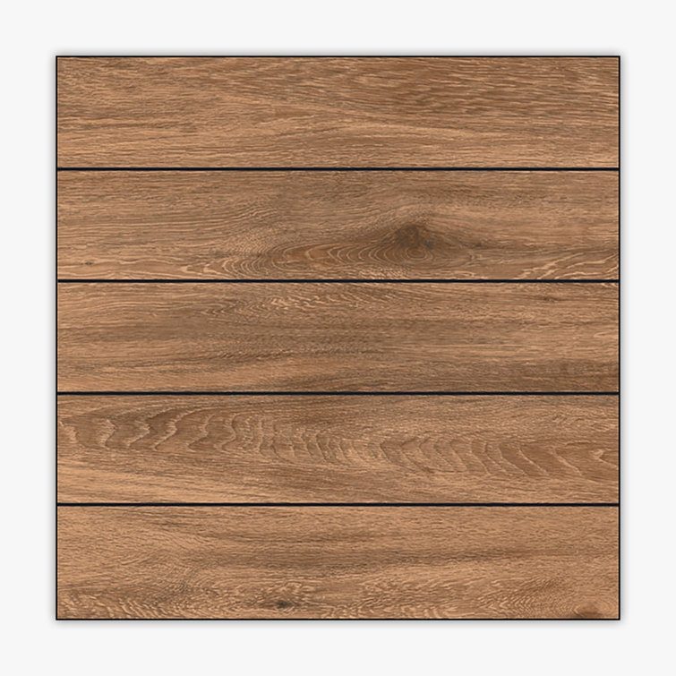 24" x 24" Matte Oak Porcelain Wood Look Tile