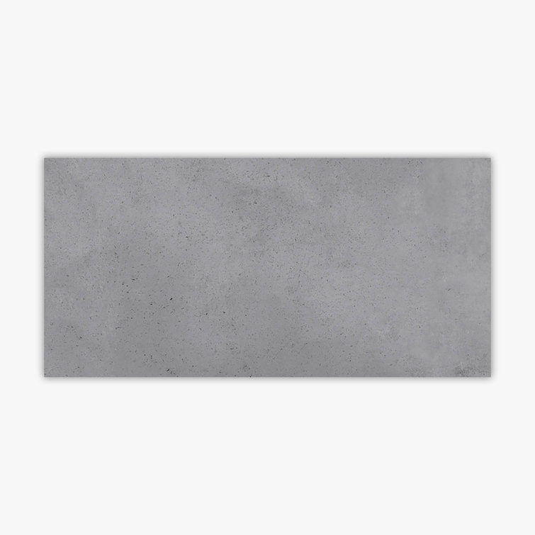 Large Matte Gray Porcelain Concrete Look Tile for Indoor/Outdoor Use