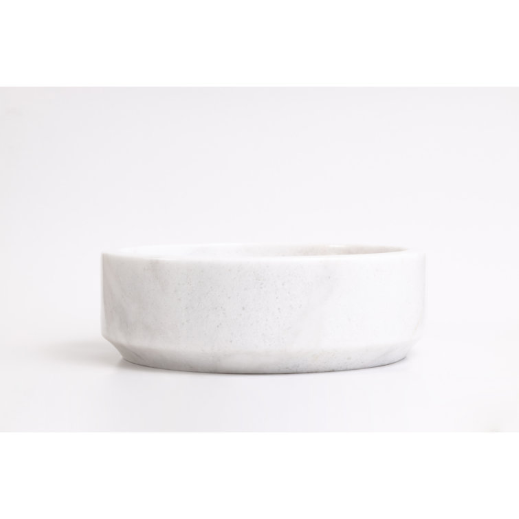 Laguna White Marble Circular Bathroom Sink