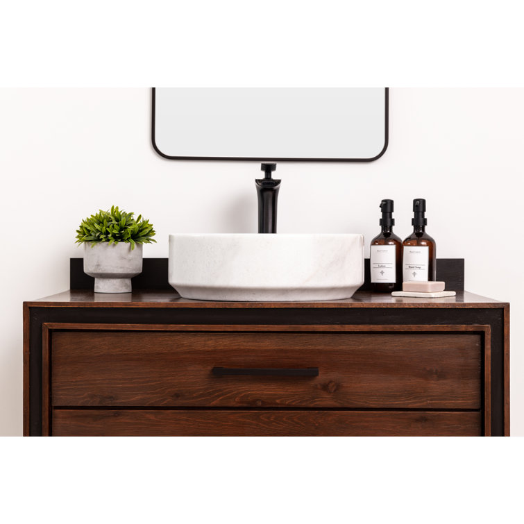 Laguna White Marble Circular Bathroom Sink