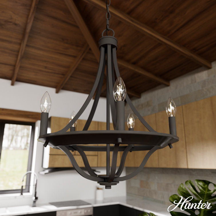 Noble Bronze 5-Light Candle Style Chandelier