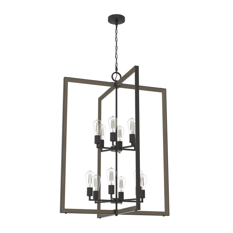 Woodburn Noble Bronze 12-Light Modern Lantern Pendant