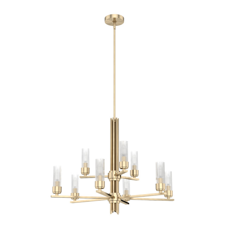 Alturas Gold 9-Light 2-Tier Candle Style Chandelier