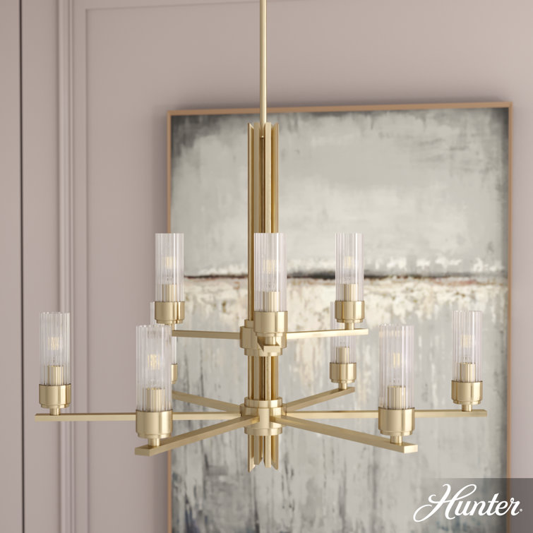 Alturas Gold 9-Light 2-Tier Candle Style Chandelier