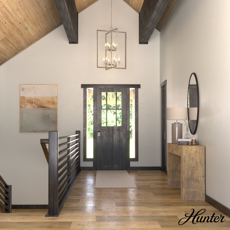 Woodburn Brushed Nickel 12-Light Modern Foyer Pendant