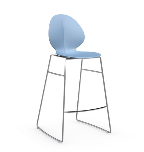 Matte Gray Metal Counter Stool with Ergonomic Design