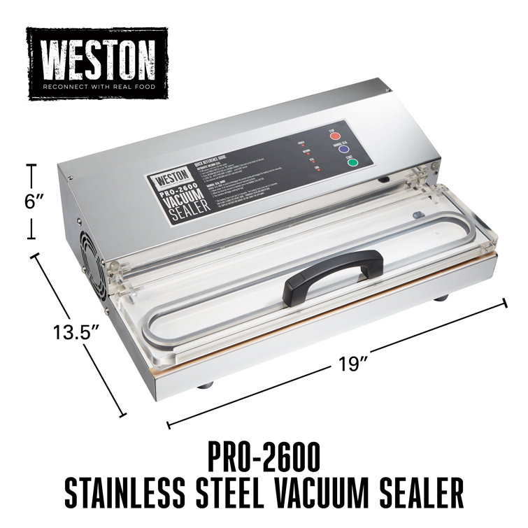 Weston Pro-2600 Stainless Steel Commercial Vacuum Sealer, 16-inch