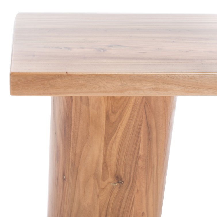 Sanchez Elmwood Console Table with Bold Curves and Storage