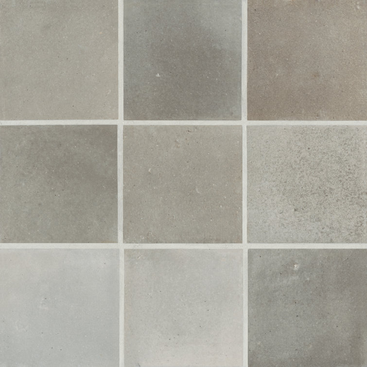 Celine 4" x 4" Gray Porcelain Matte Mosaic Tile
