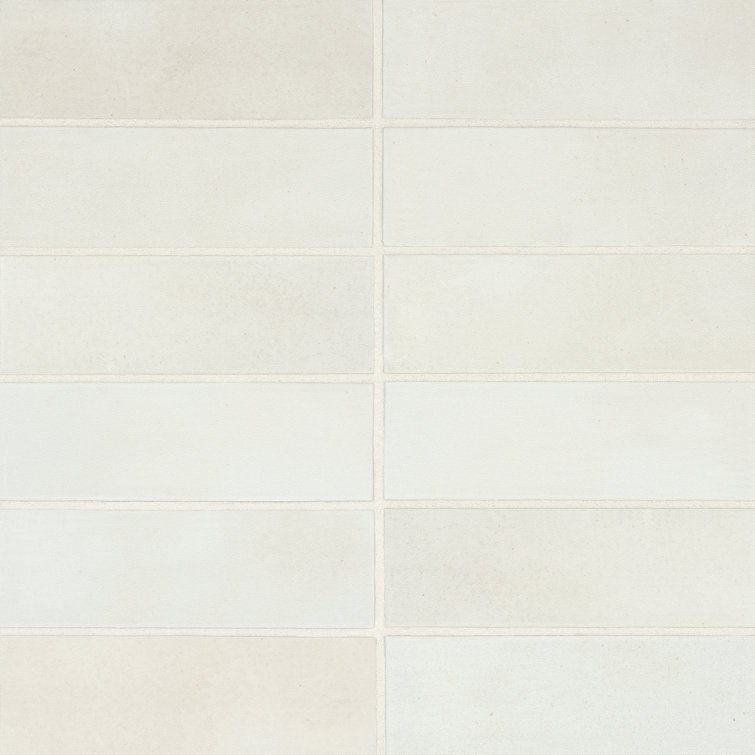Celine 2" x 6" Matte White Porcelain Subway Tile