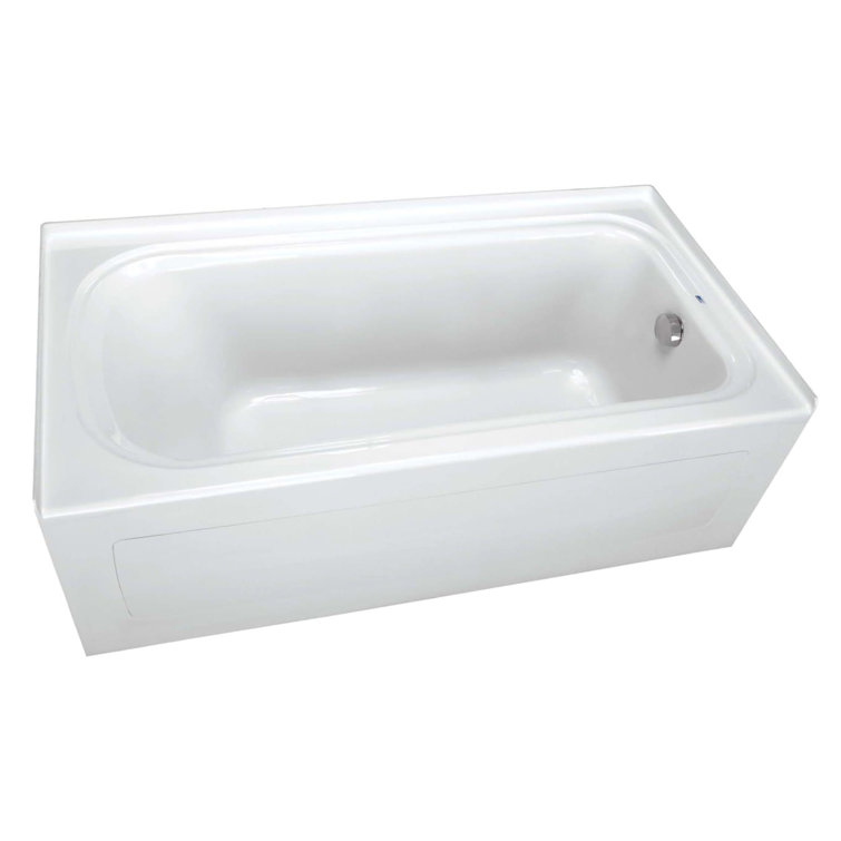 60'' x 32'' White Acrylic Alcove Soaking Bathtub