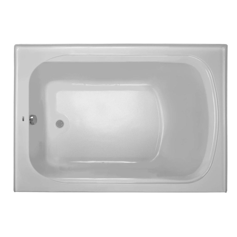 60'' White Acrylic Alcove Soaking Bathtub