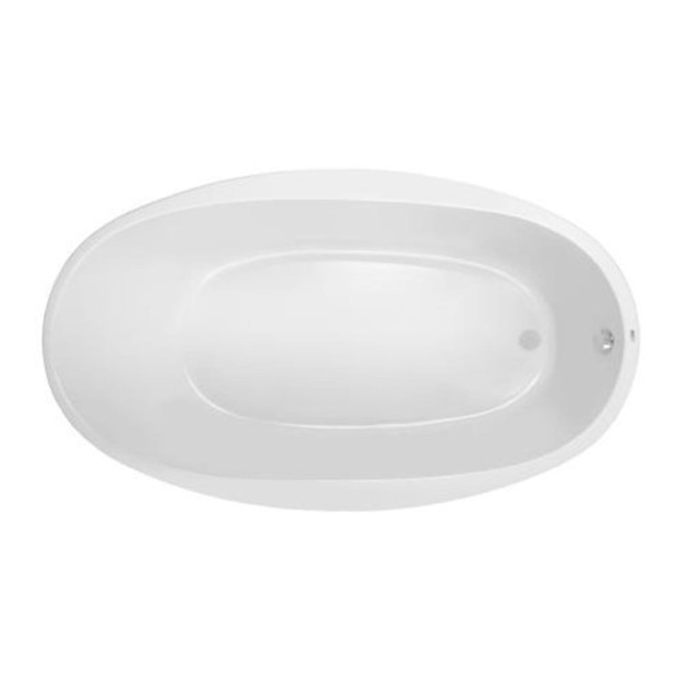 70'' x 40'' White Acrylic Drop-In Soaking Bathtub