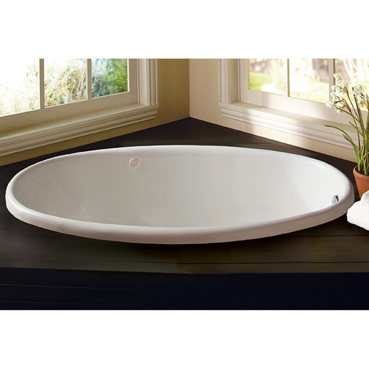 70'' x 40'' White Acrylic Drop-In Soaking Bathtub