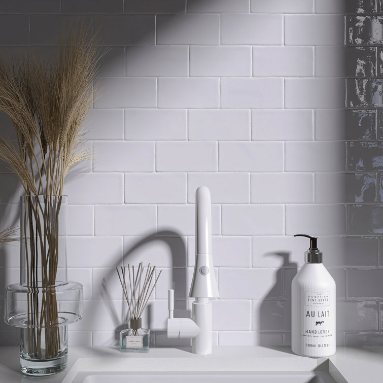 White Glossy 3x6 Ceramic Subway Wall Tile