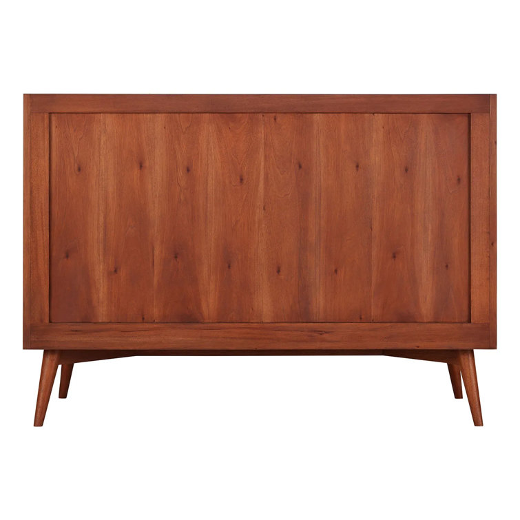 48'' Natural Teak Single Bathroom Vanity with Carrara Marble Top