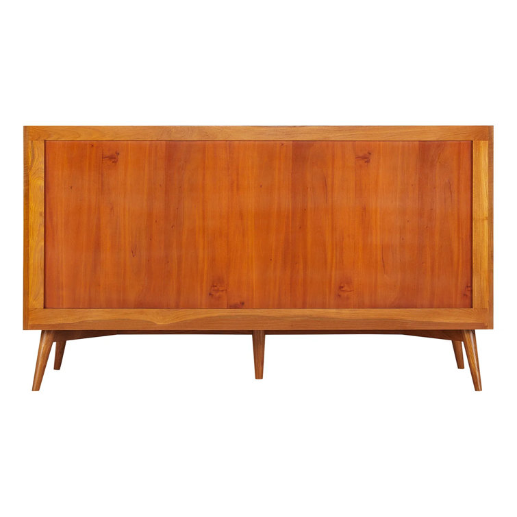 60" Natural Teak Double Vanity with Arctic White Quartz Top