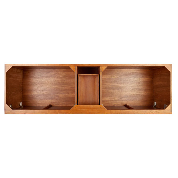 72" Natural Teak Double Freestanding Bathroom Vanity