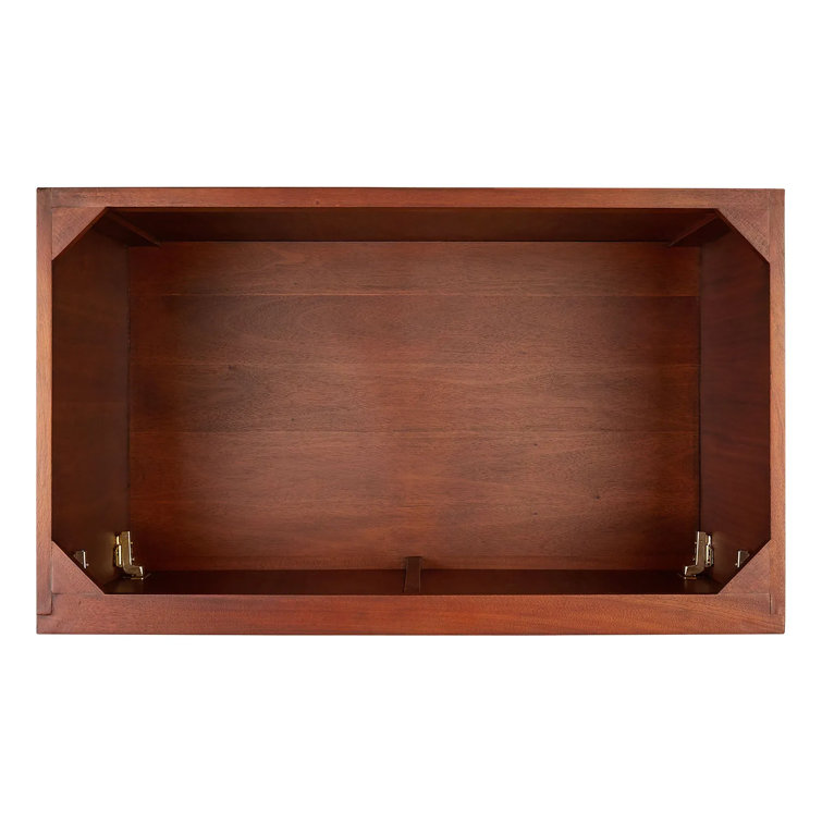 Novak 36" Teak Wood Single Vanity Set with Carrara Marble Top