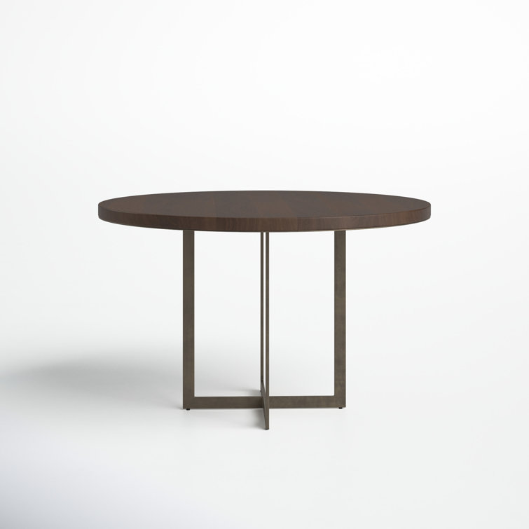 Tulane 48'' Round Dark Brown Mango Wood Dining Table