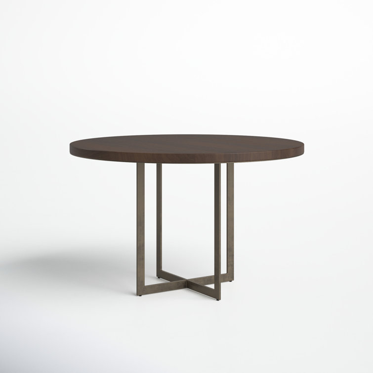 Tulane 48'' Round Dark Brown Mango Wood Dining Table
